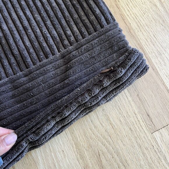 Chocolate Brown Corduroy Velvet Pillow Covers Pack of 2 Boho Decorative Patch - Picture 2 of 6